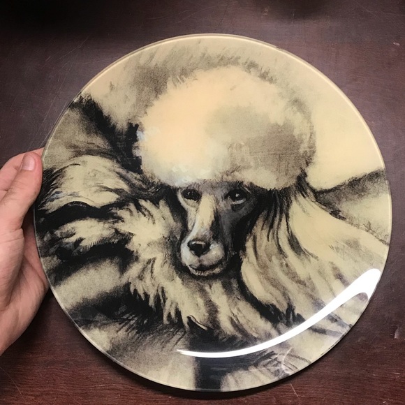 John Derian Fifi Poodle Decoupage Plate - Picture 2 of 5
